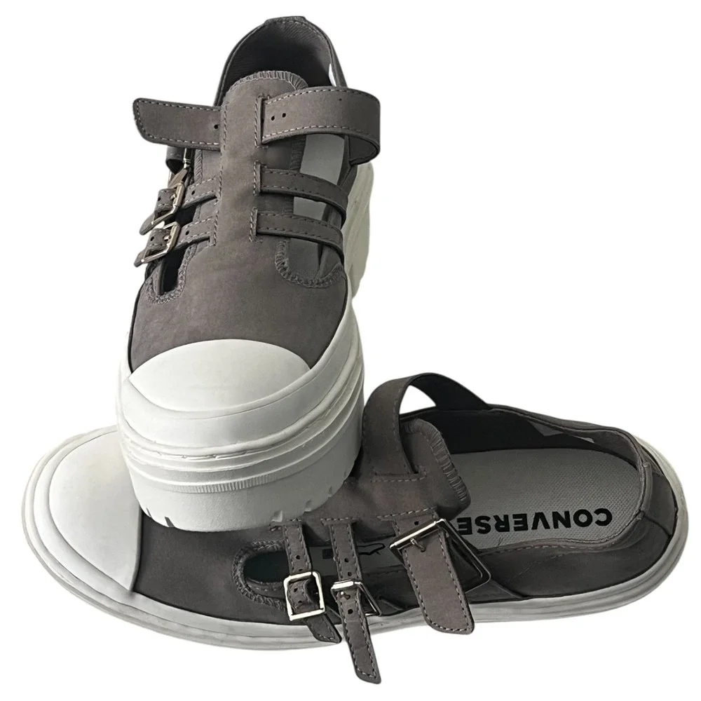 Converse Chuck Taylor Lugged Heel Mary Jane Platform Sneakers Egret Women 9.5 - Picture 11 of 15